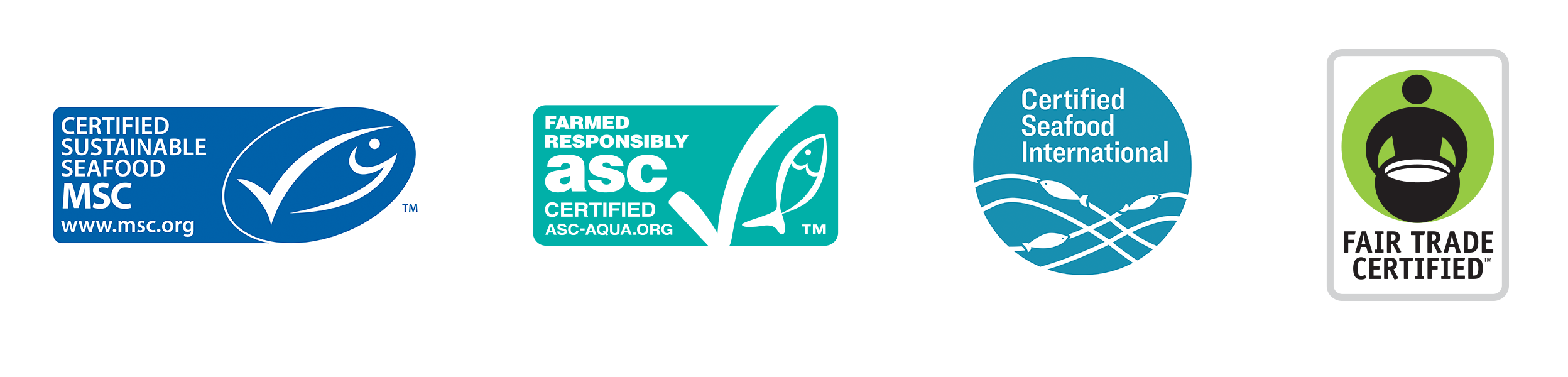 SCS Fishery Certification Logos